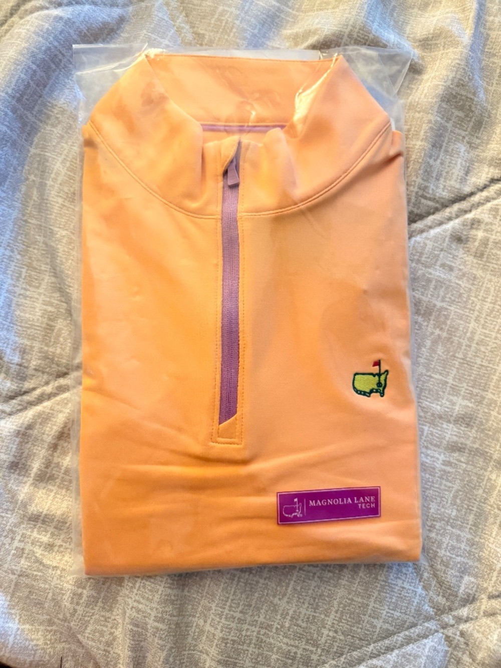 2026 Masters 1/4 Zip Peach Pull Over Long Sleeve